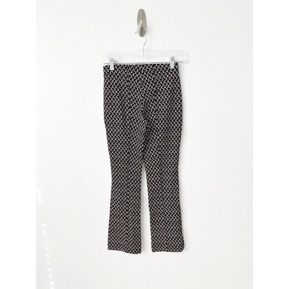 NWT Anthropologie The Margot Kick-Flare Cropped Pants XXSP Black Pink - Picture 7 of 9